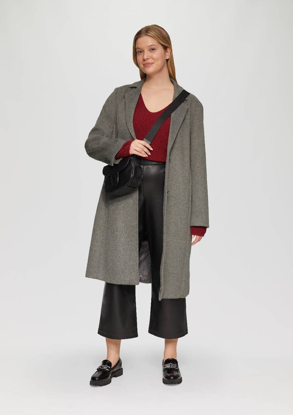 S.Oliver Leicht Wärmender Wollmantel Im Loose Fit