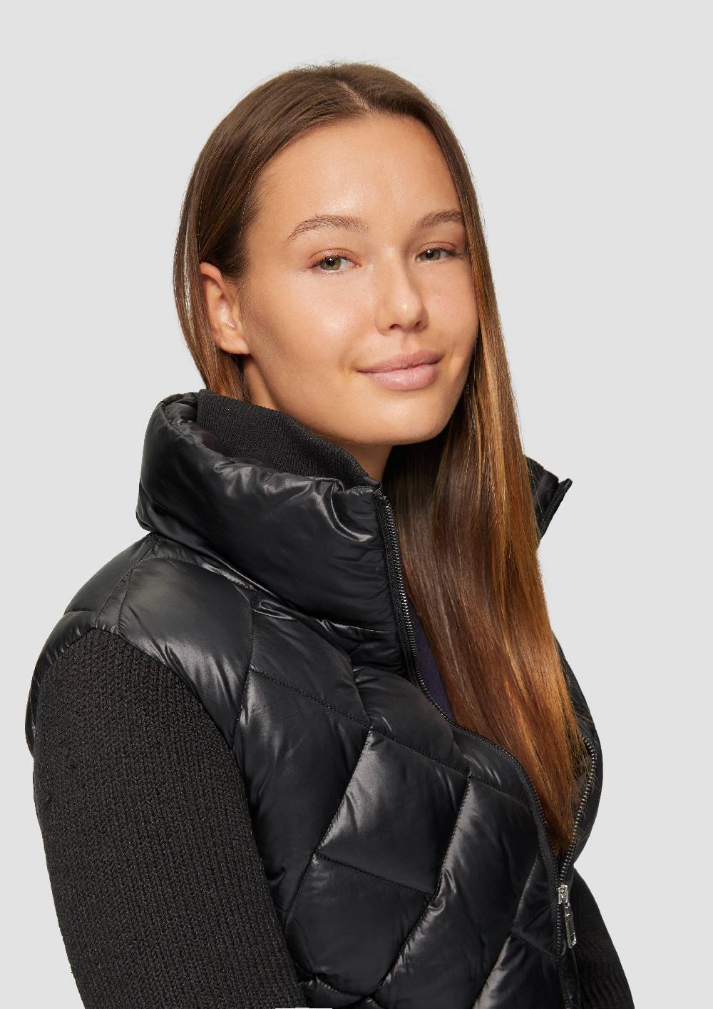 S.Oliver Leichte Steppjacke Mit Gestrickten Ärmeln