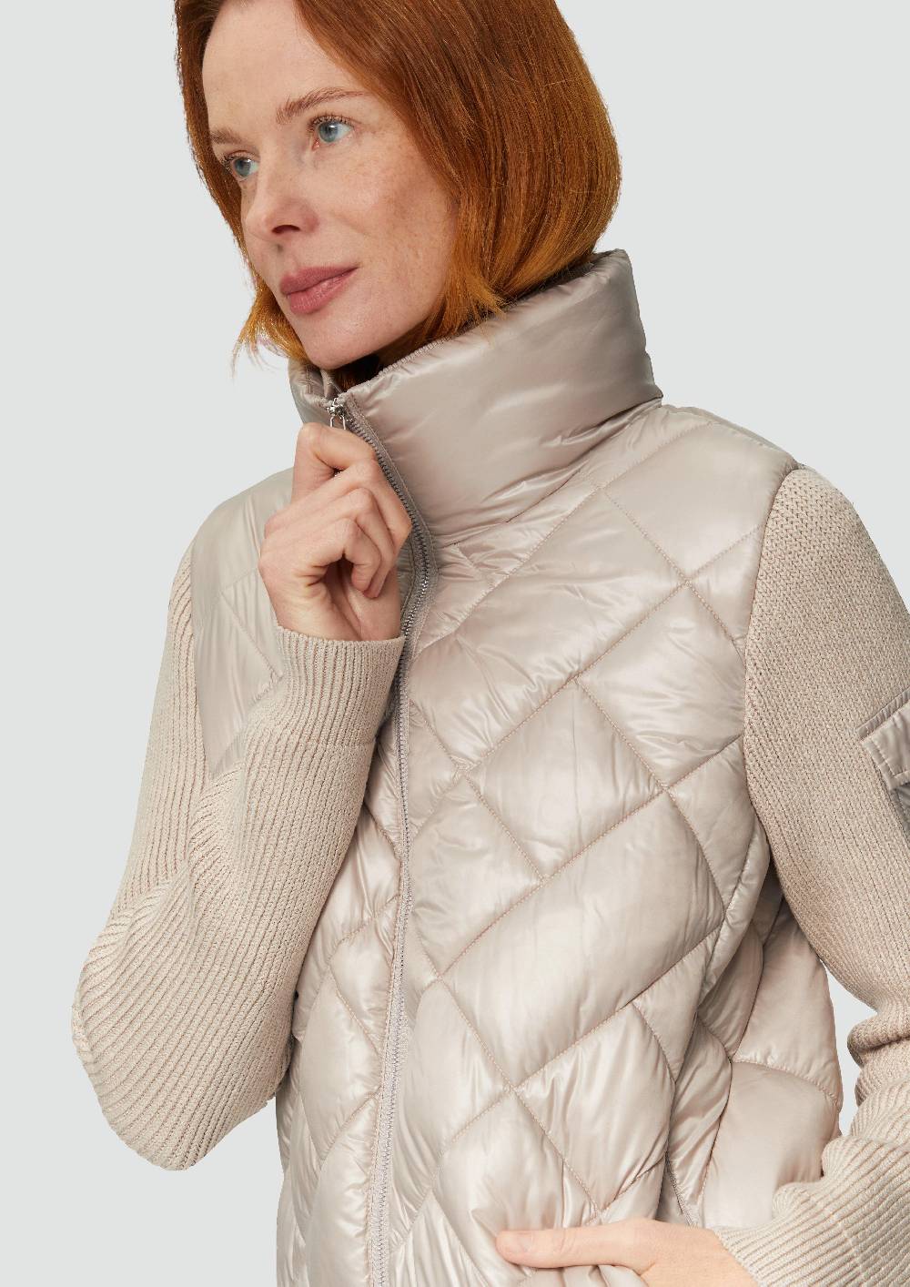 S.Oliver Leichte Steppjacke Mit Gestrickten Ärmeln