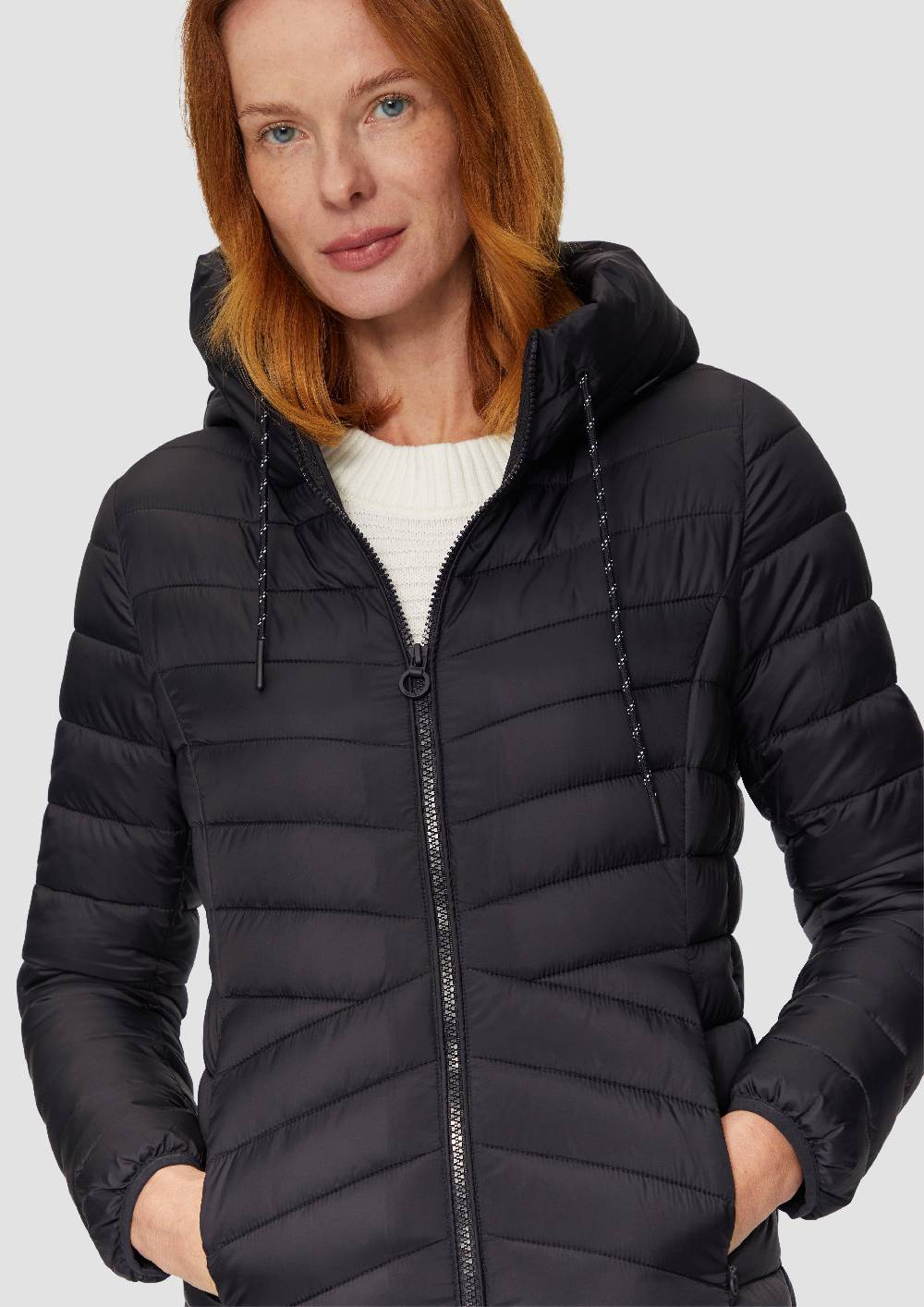 S.Oliver Leichte Steppjacke Mit Logo-Kapuze