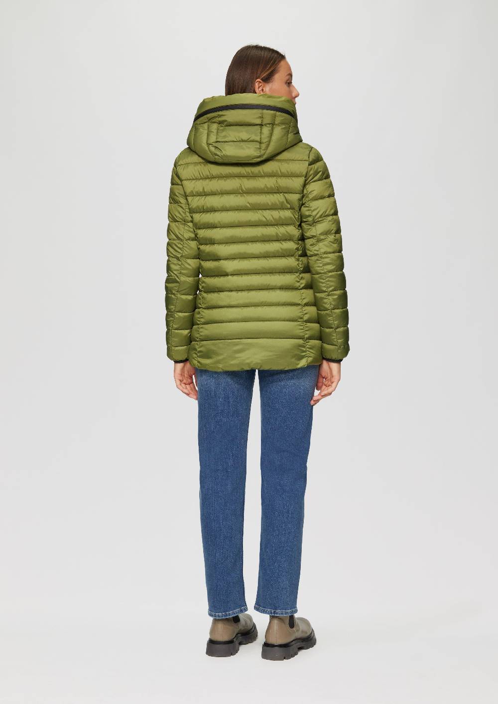 S.Oliver Leichte Steppjacke Mit Logo-Kapuze