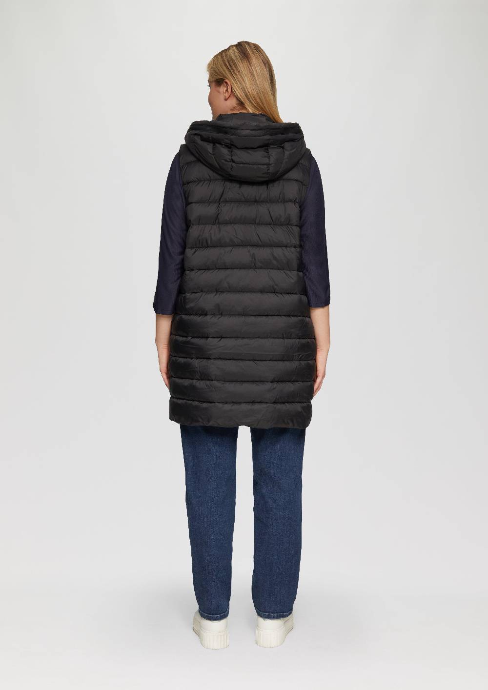 S.Oliver Leichte Steppweste Mit Logo-Kapuze