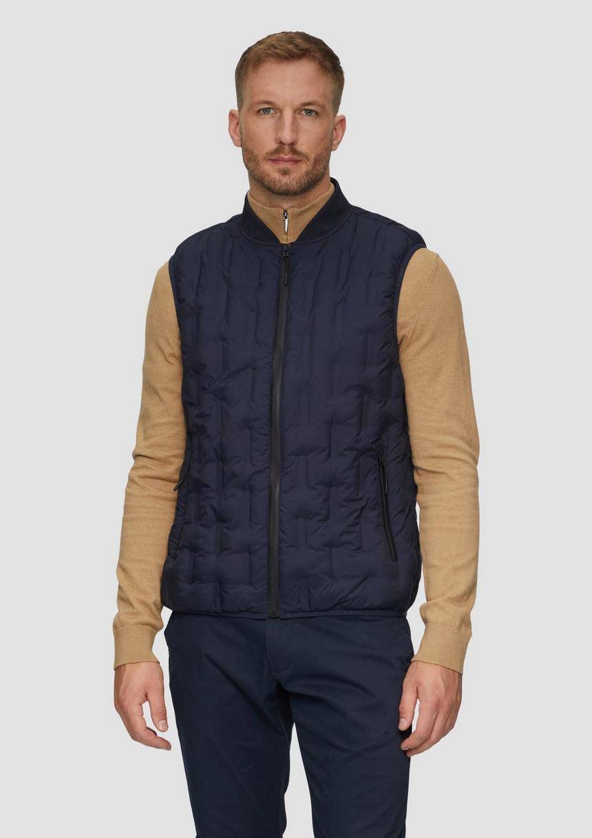 S.Oliver Leichte Steppweste Mit Strickkragen