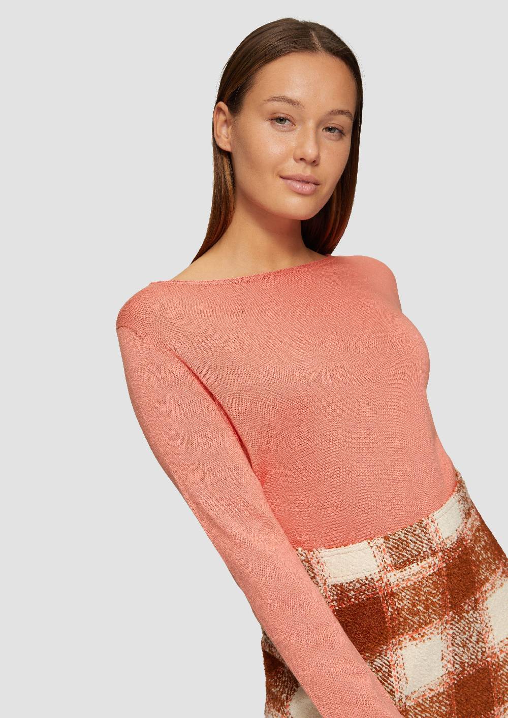 S.Oliver Leichter Feinstrickpullover Mit Rollkante