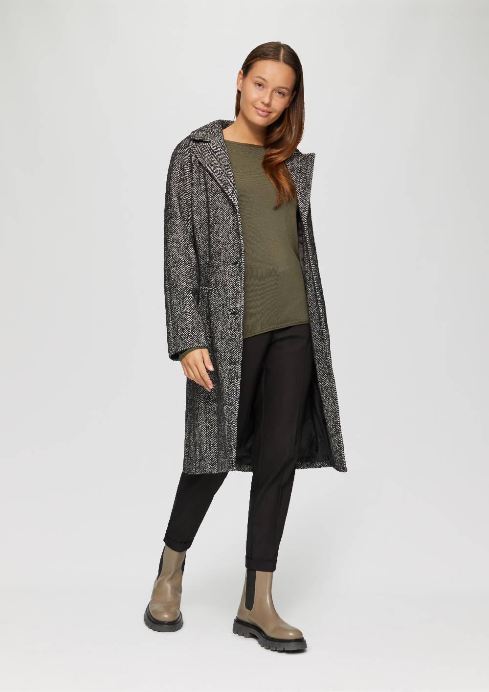 S.Oliver Leichter Feinstrickpullover Mit Rollkante