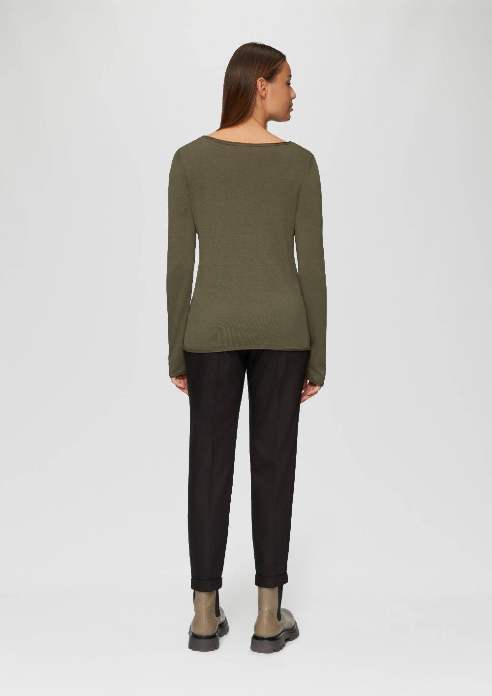 S.Oliver Leichter Feinstrickpullover Mit Rollkante