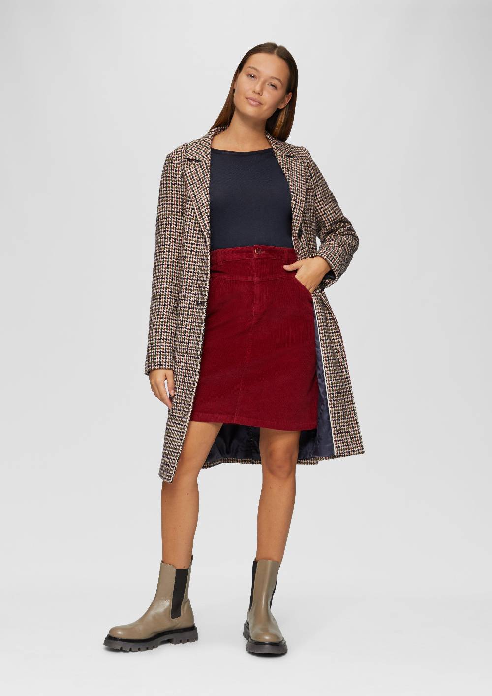 S.Oliver Leichter Feinstrickpullover Mit Rollkante