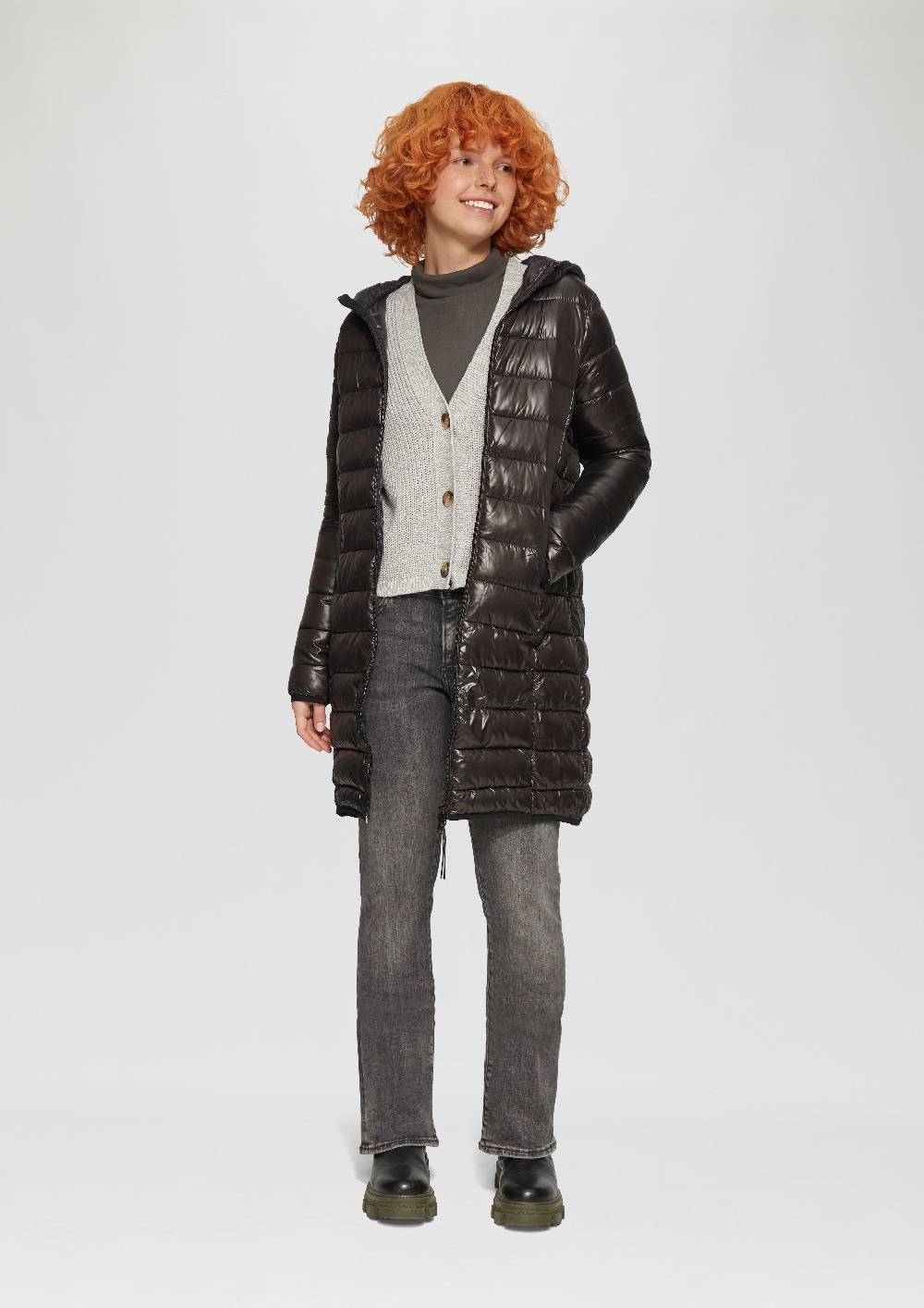 S.Oliver Leichter Steppmantel Mit Kapuze