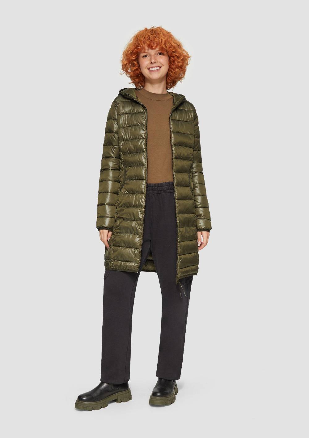 S.Oliver Leichter Steppmantel Mit Kapuze