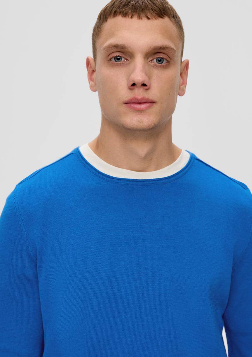 S.Oliver Leichter Strickpullover Mit Rollsaum