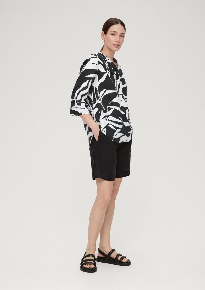 S.Oliver Leinenbluse Mit Pintucks