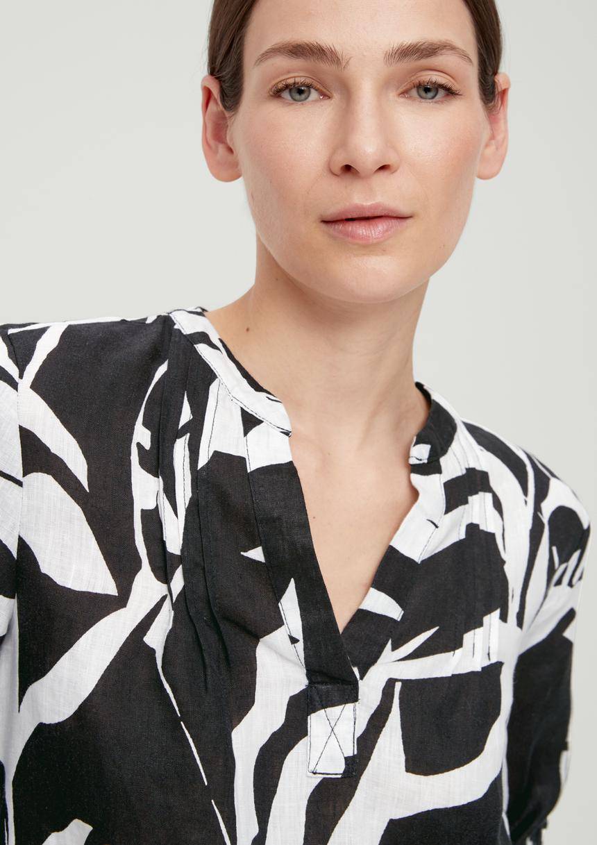 S.Oliver Leinenbluse Mit Pintucks