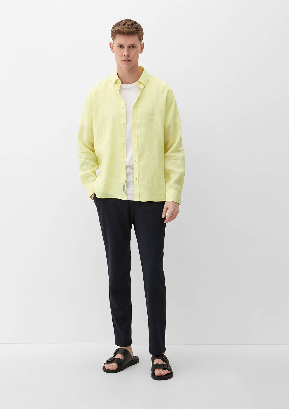 S.Oliver Leinenhemd Mit Button-Down-Kragen