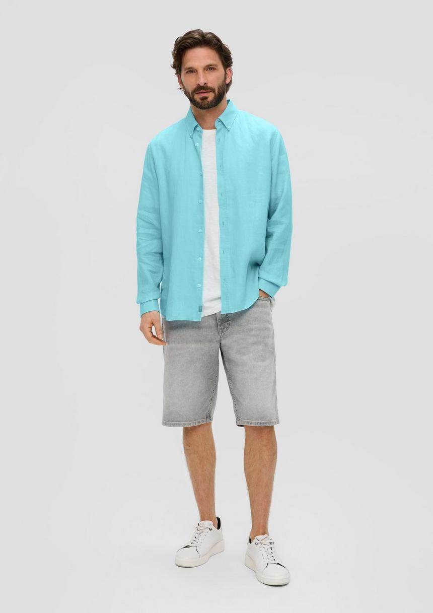 S.Oliver Leinenhemd Mit Button-Down-Kragen