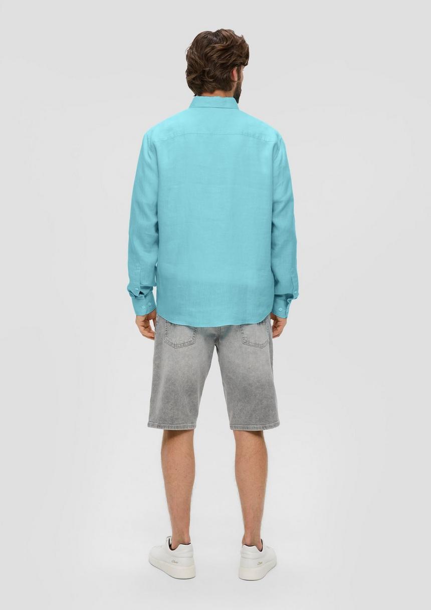 S.Oliver Leinenhemd Mit Button-Down-Kragen