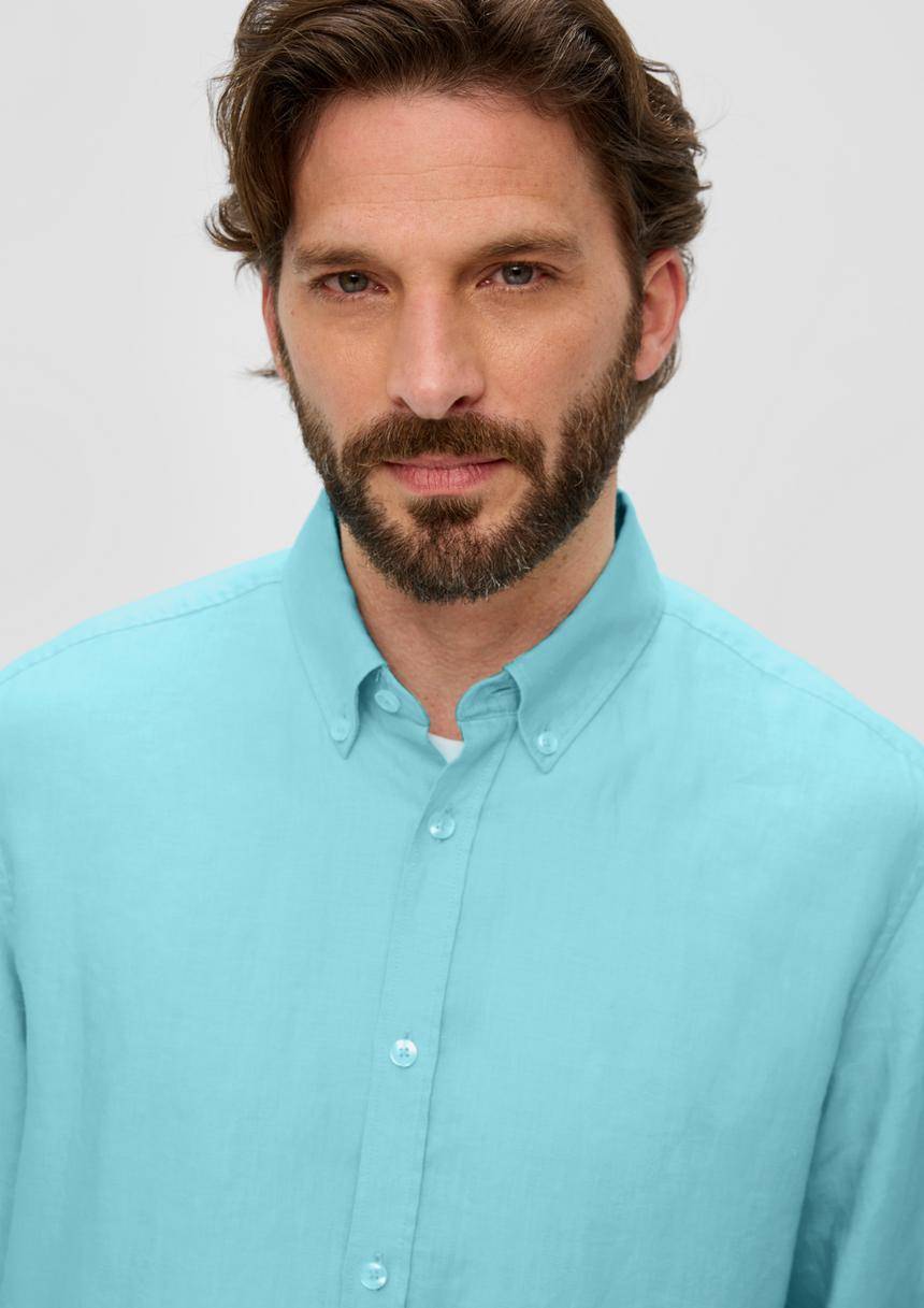 S.Oliver Leinenhemd Mit Button-Down-Kragen