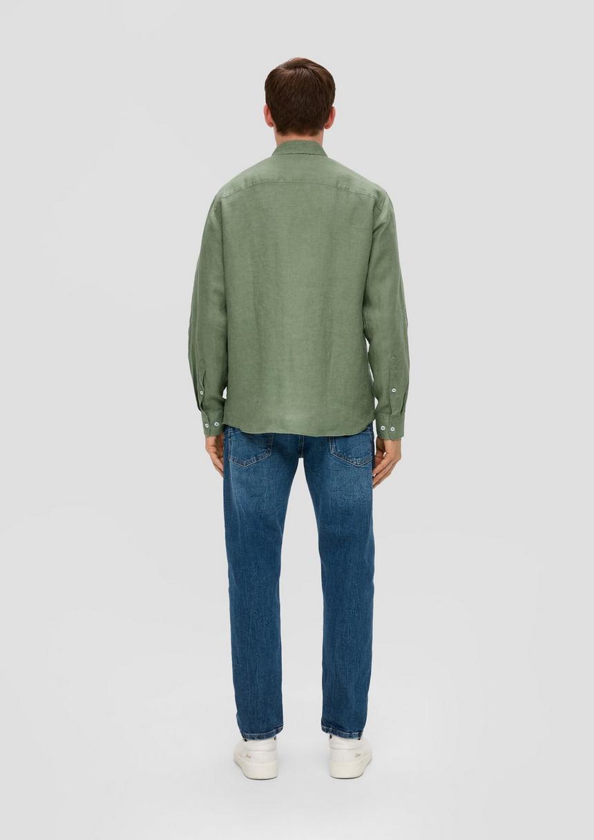S.Oliver Leinenhemd Mit Button-Down-Kragen