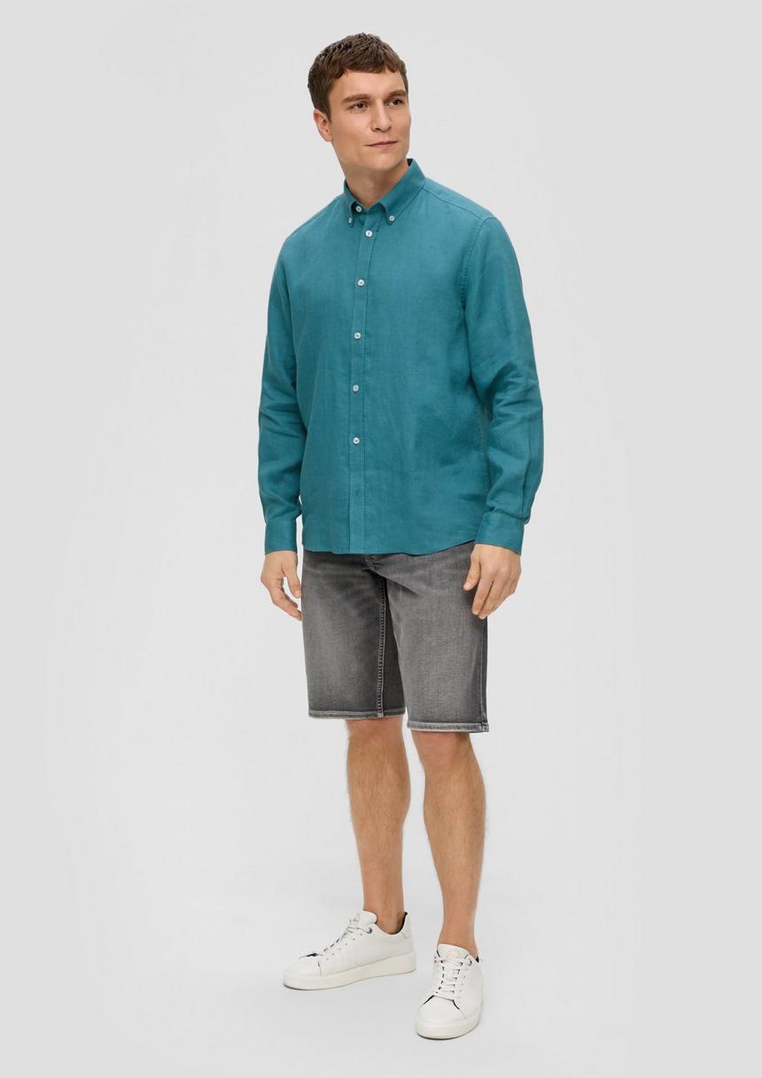 S.Oliver Leinenhemd Mit Button-Down-Kragen