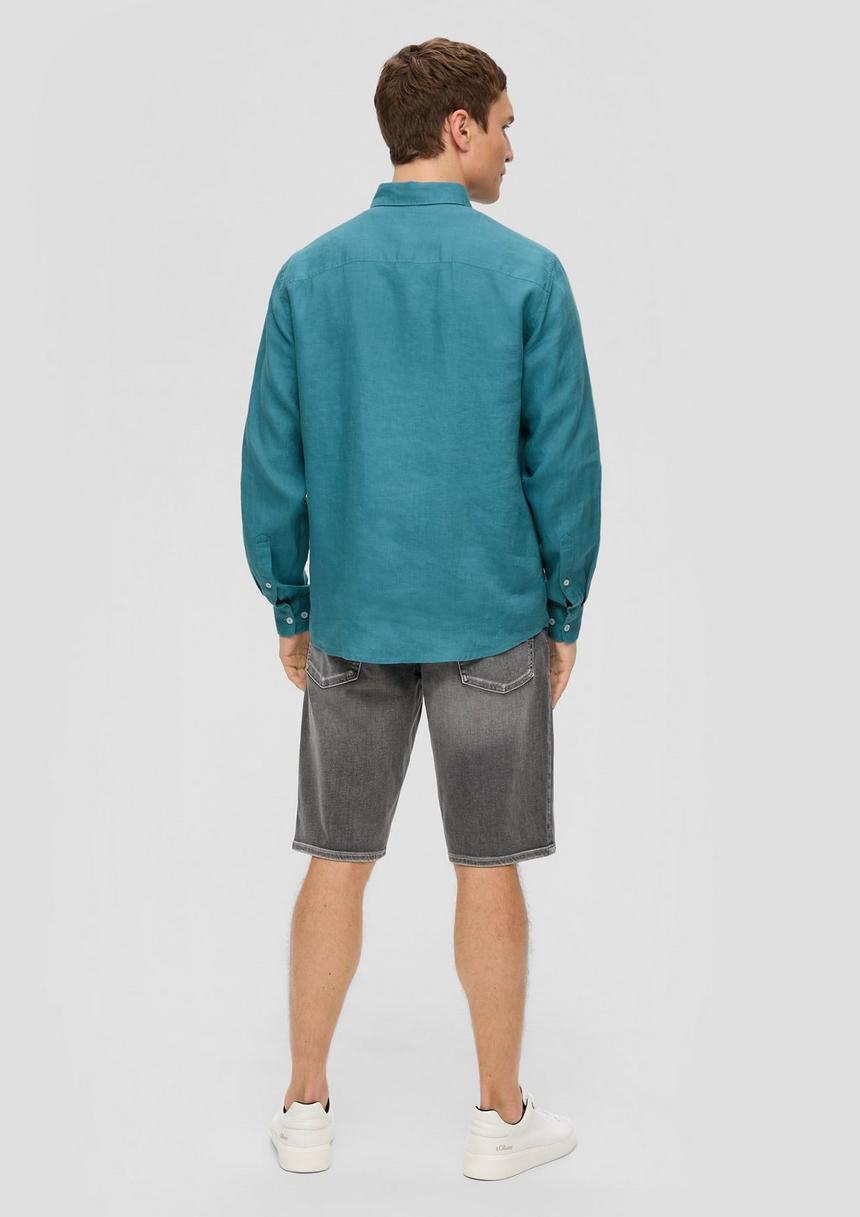 S.Oliver Leinenhemd Mit Button-Down-Kragen