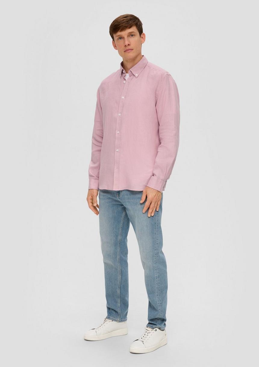 S.Oliver Leinenhemd Mit Button-Down-Kragen