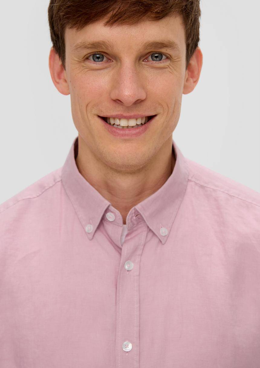 S.Oliver Leinenhemd Mit Button-Down-Kragen