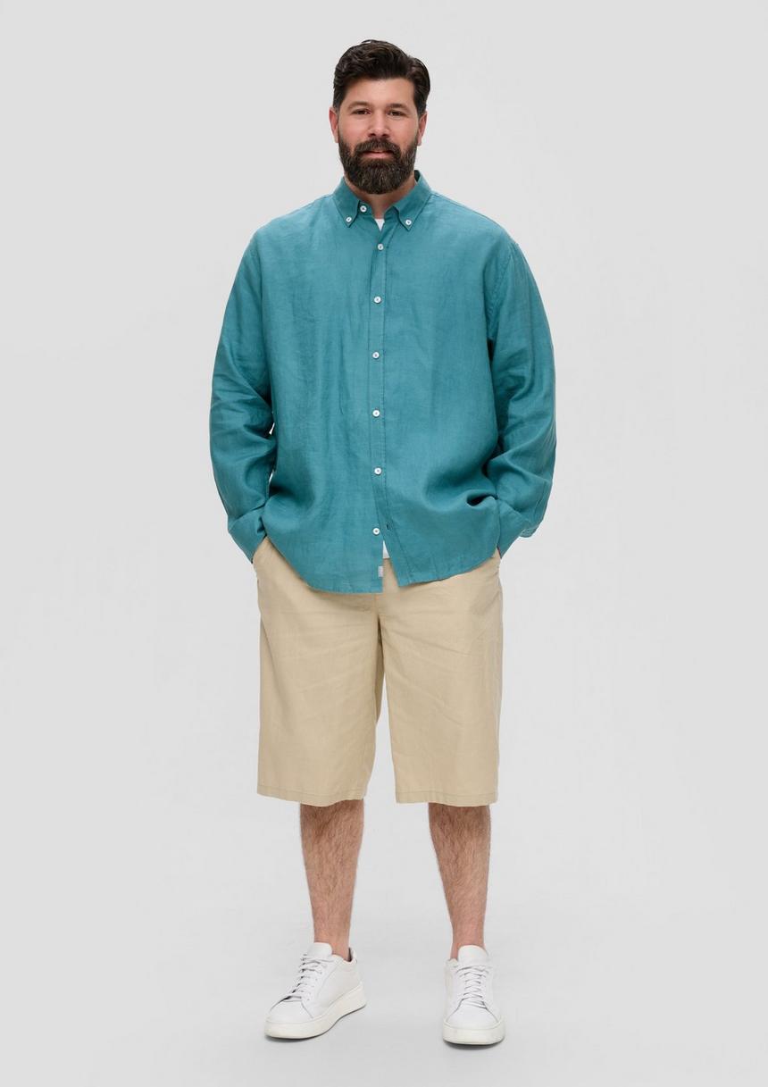 S.Oliver Leinenhemd Mit Button-Down-Kragen