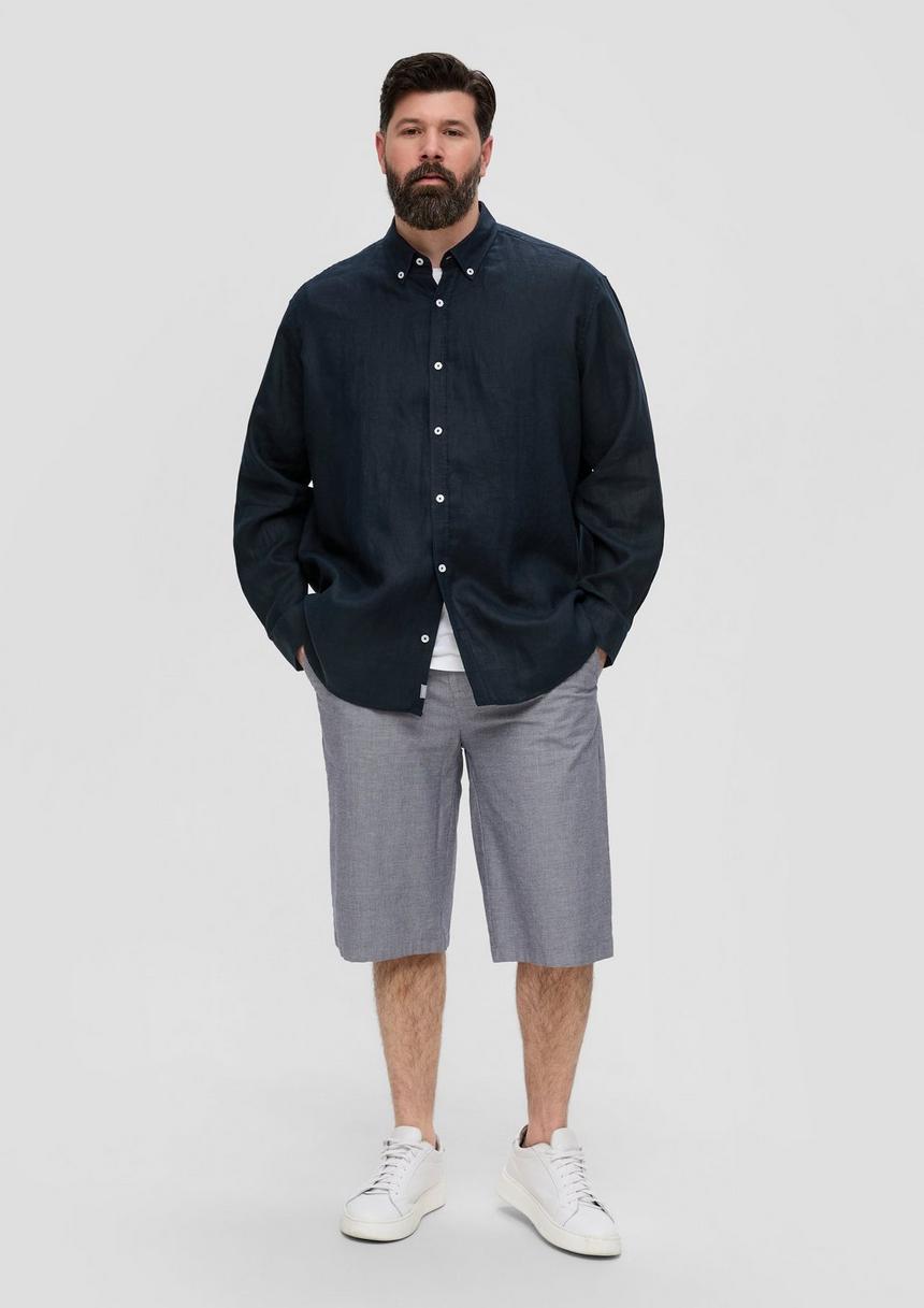 S.Oliver Leinenhemd Mit Button-Down-Kragen