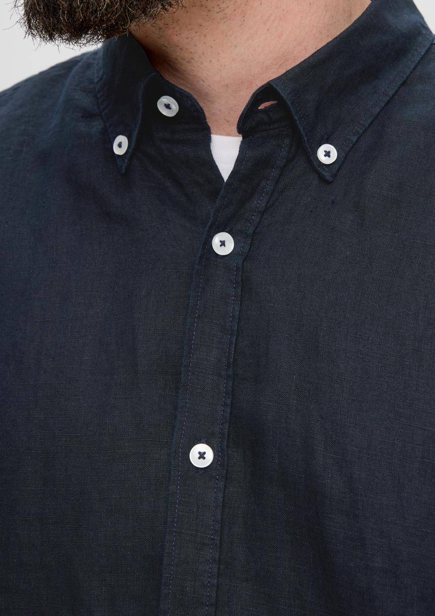 S.Oliver Leinenhemd Mit Button-Down-Kragen