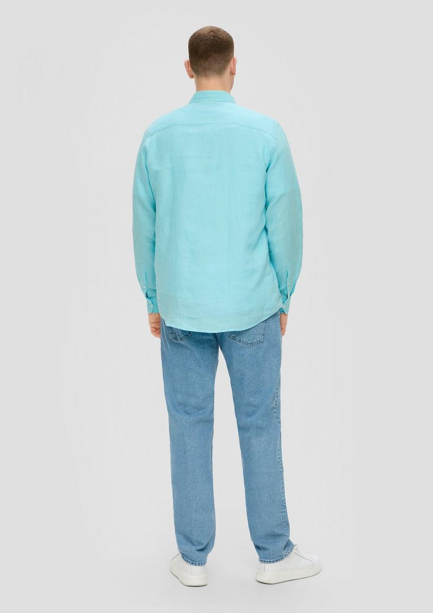 S.Oliver Leinenhemd Mit Button-Down-Kragen