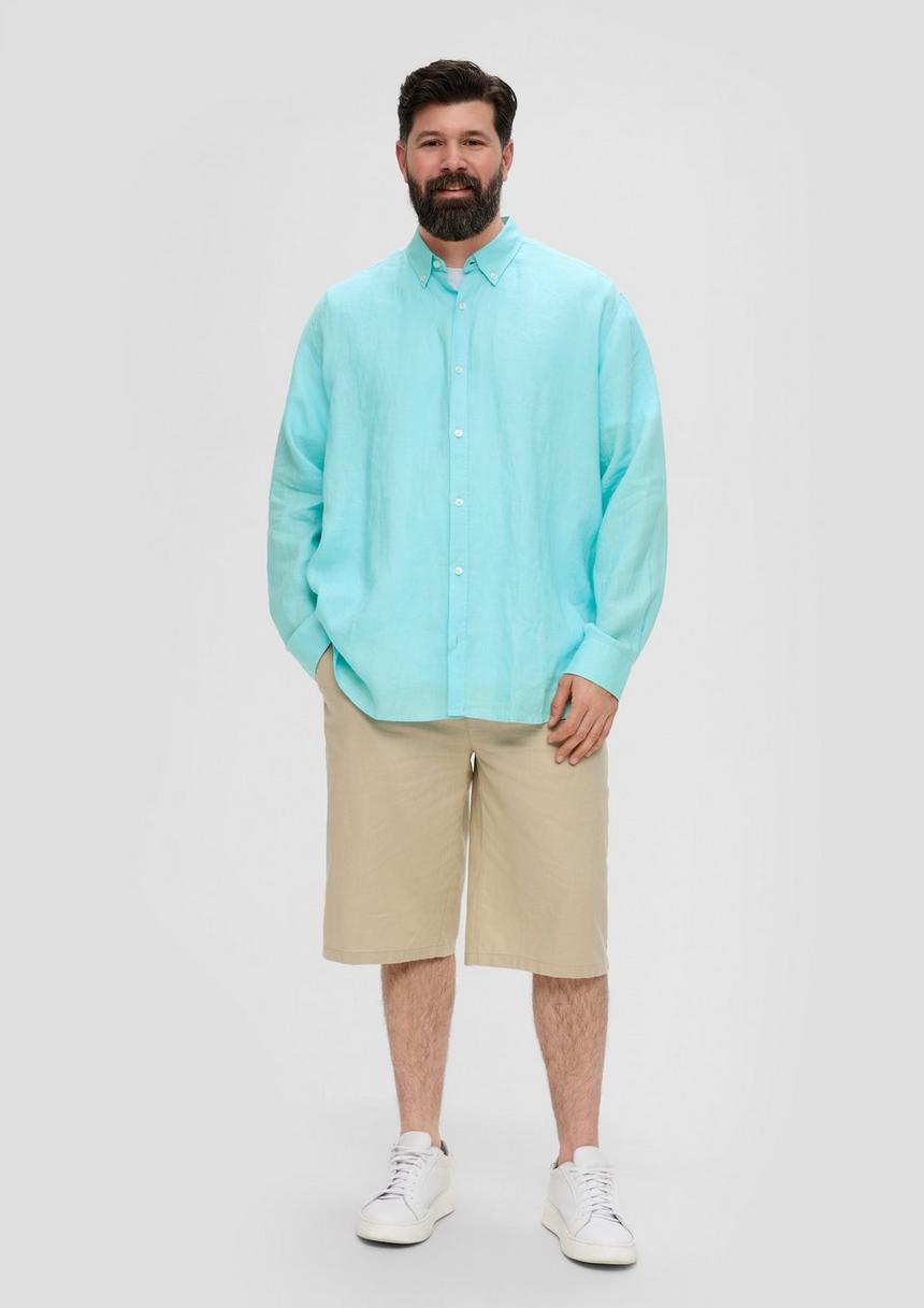 S.Oliver Leinenhemd Mit Button-Down-Kragen