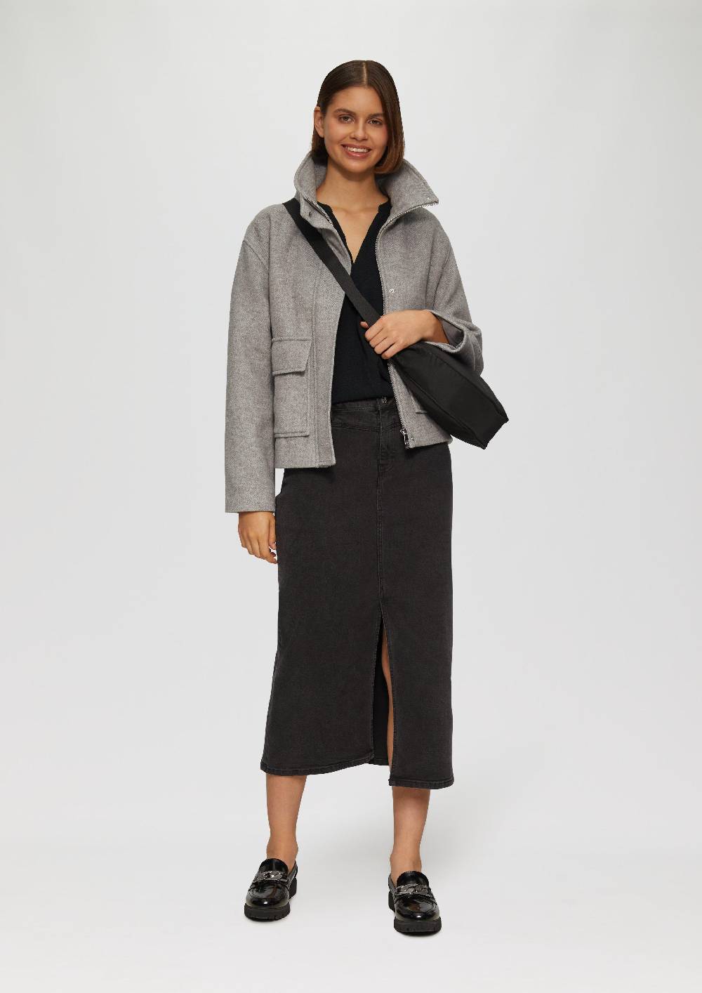 S.Oliver Locker Geschnittene Bluse Mit Struktur