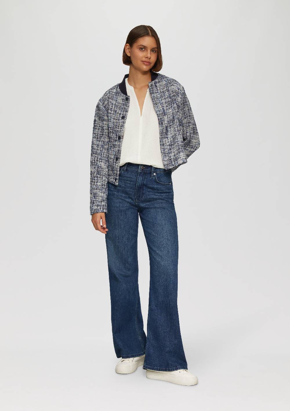S.Oliver Locker Geschnittene Bluse Mit Struktur