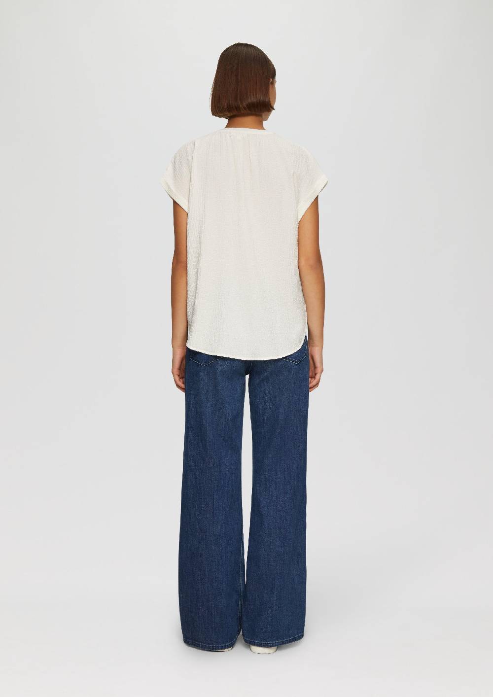 S.Oliver Locker Geschnittene Bluse Mit Struktur
