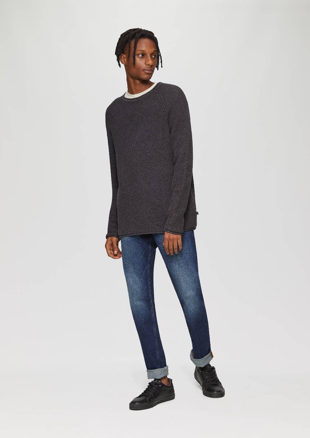 S.Oliver Locker Gestrickter Pullover Mit Waschung