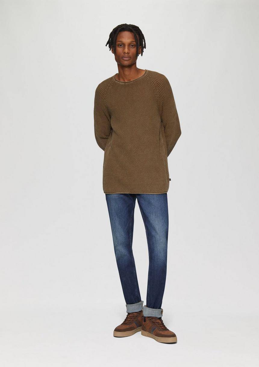 S.Oliver Locker Gestrickter Pullover Mit Waschung