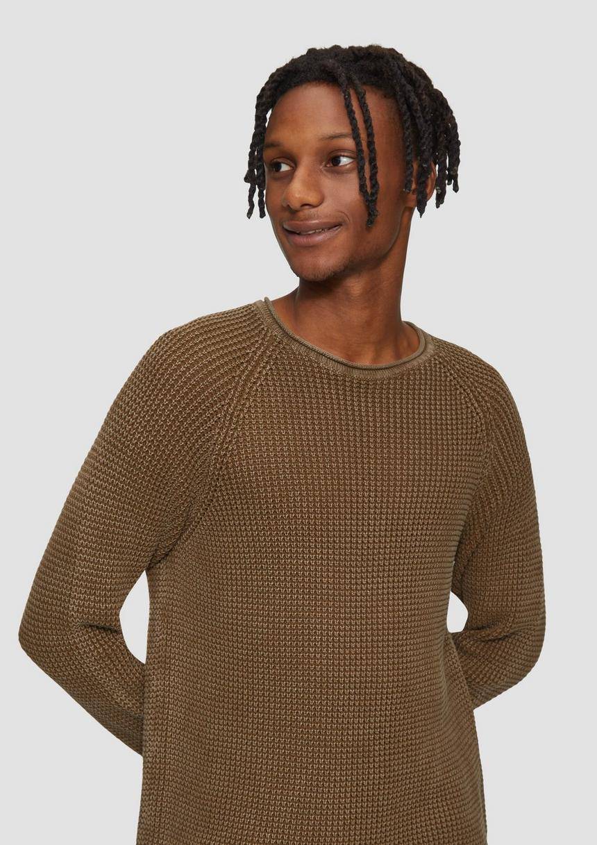 S.Oliver Locker Gestrickter Pullover Mit Waschung