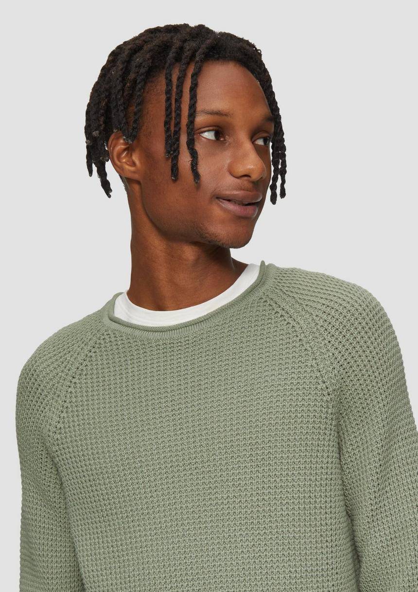 S.Oliver Locker Gestrickter Pullover Mit Waschung