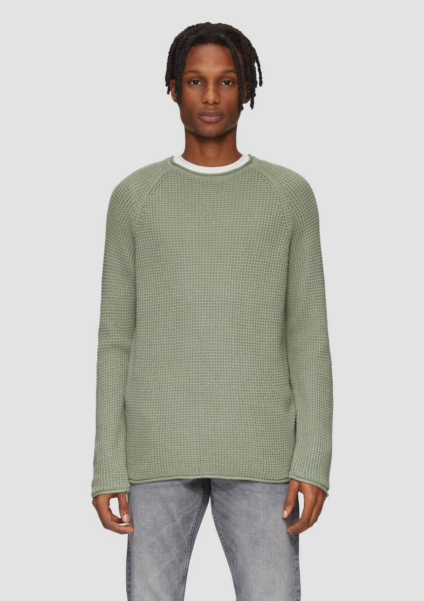 S.Oliver Locker gestrickter Pullover mit Waschung