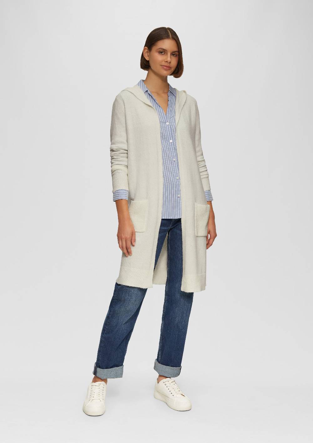 S.Oliver Long-Cardigan Mit Kapuze