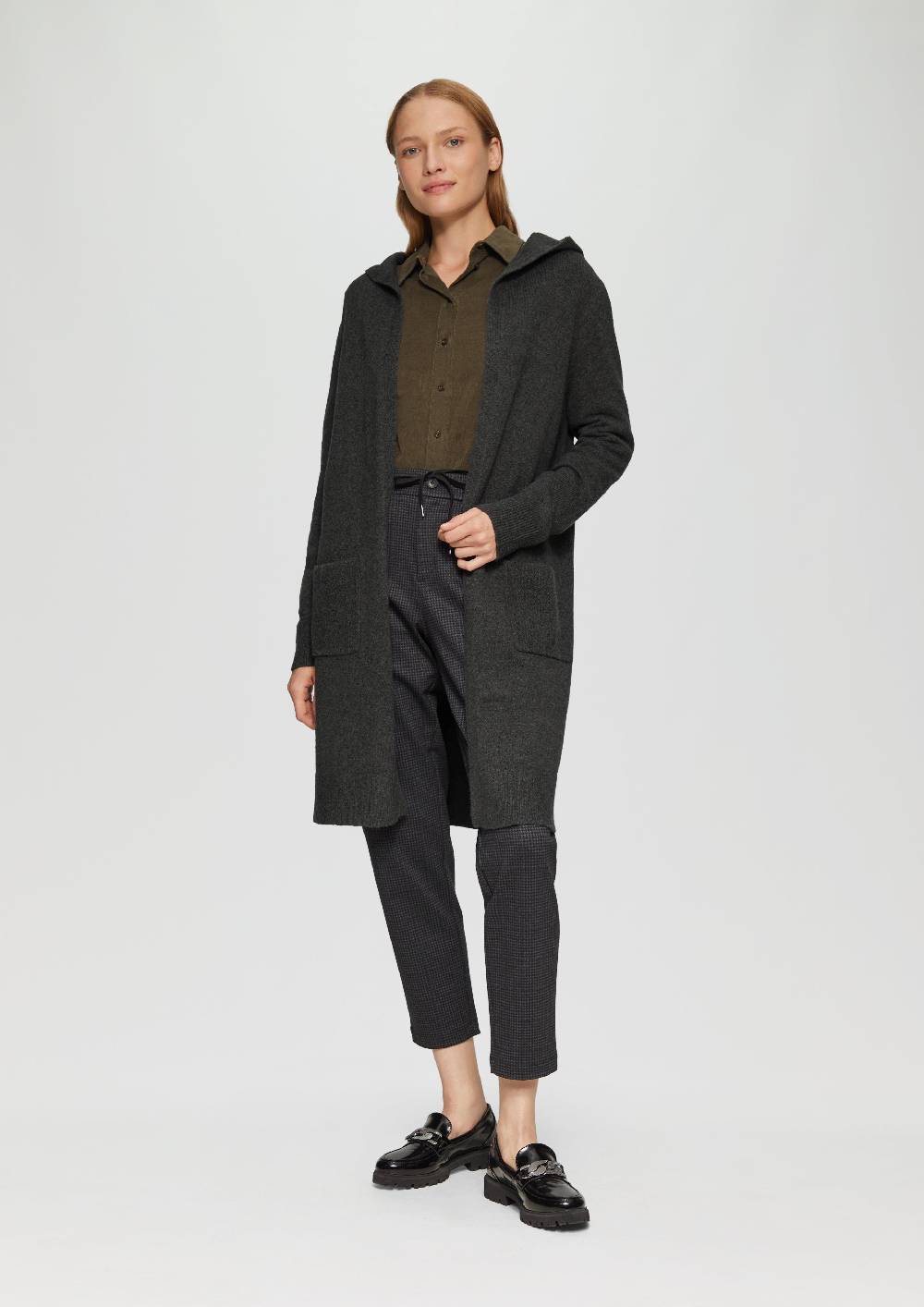 S.Oliver Long-Cardigan Mit Kapuze
