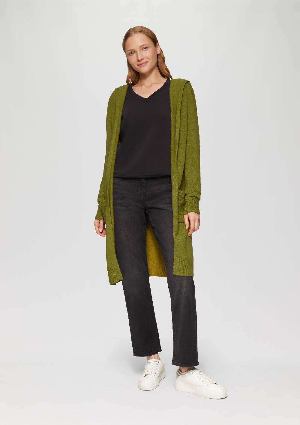 S.Oliver Long-Cardigan Mit Kapuze