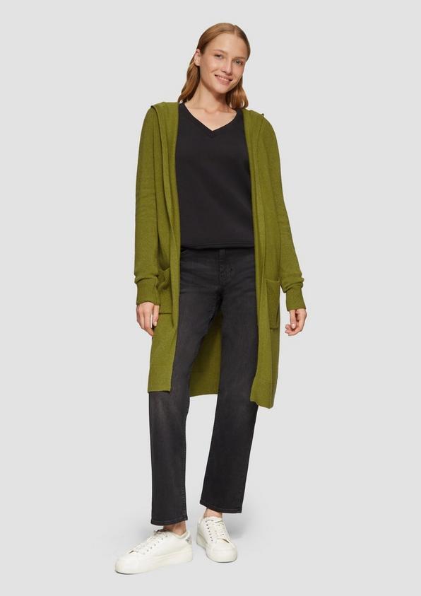 S.Oliver Long-Cardigan mit Kapuze