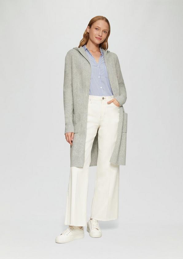 S.Oliver Long-Cardigan mit Kapuze