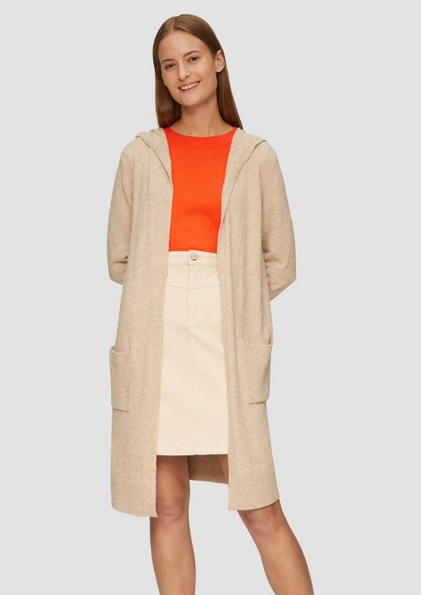 S.Oliver Long-Cardigan mit Kapuze