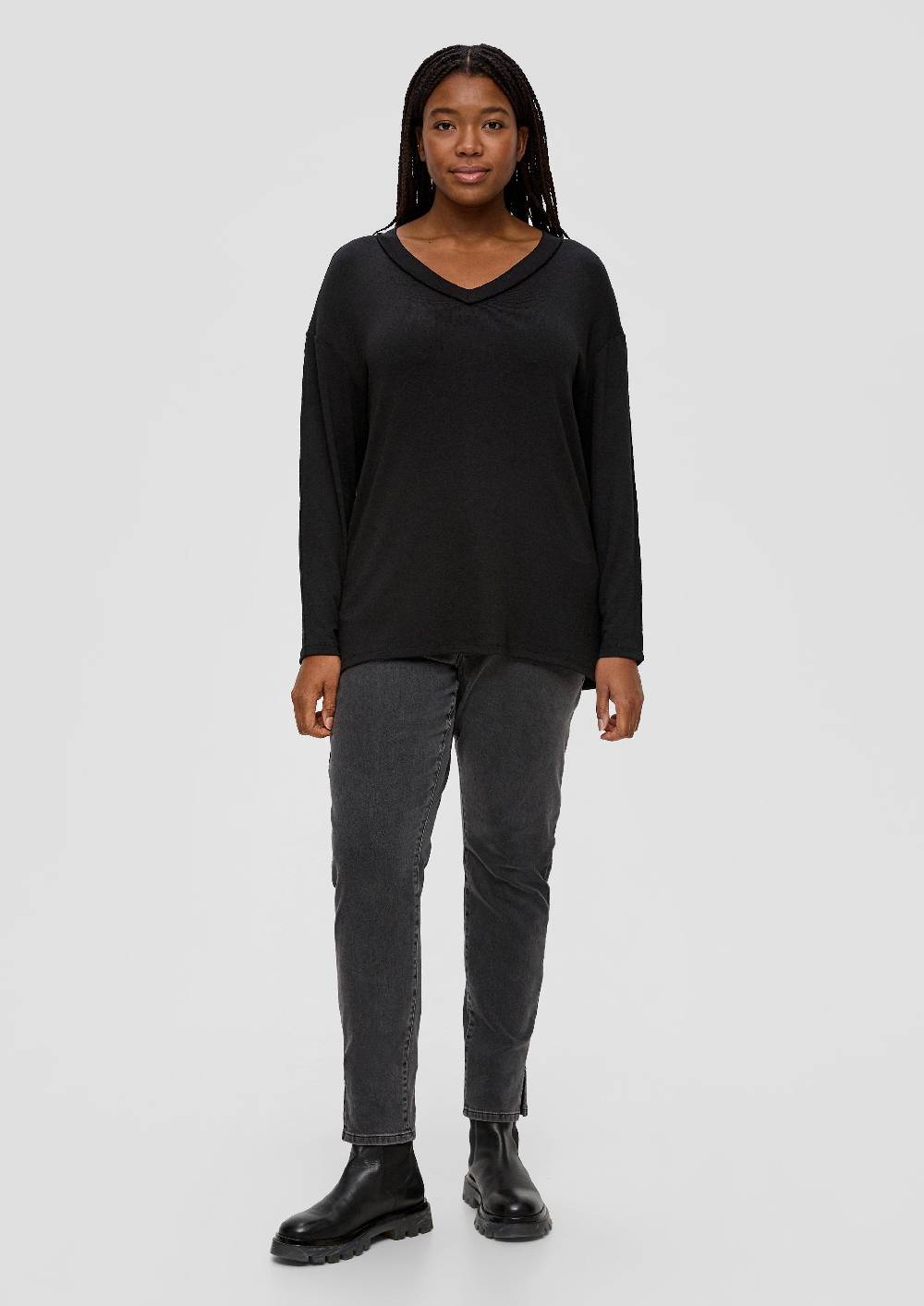 S.Oliver Longsleeve In Strick-Optik