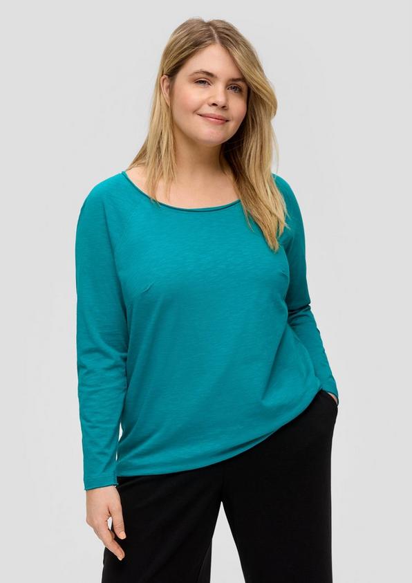 S.Oliver Longsleeve mit Flammgarn-Struktur