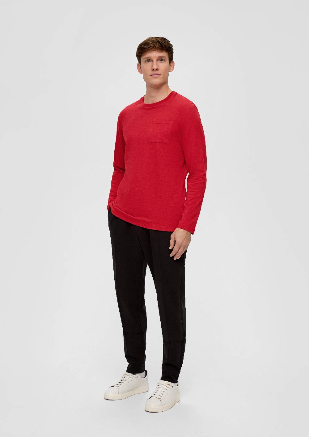 S.Oliver Longsleeve Mit Flammgarnstruktur