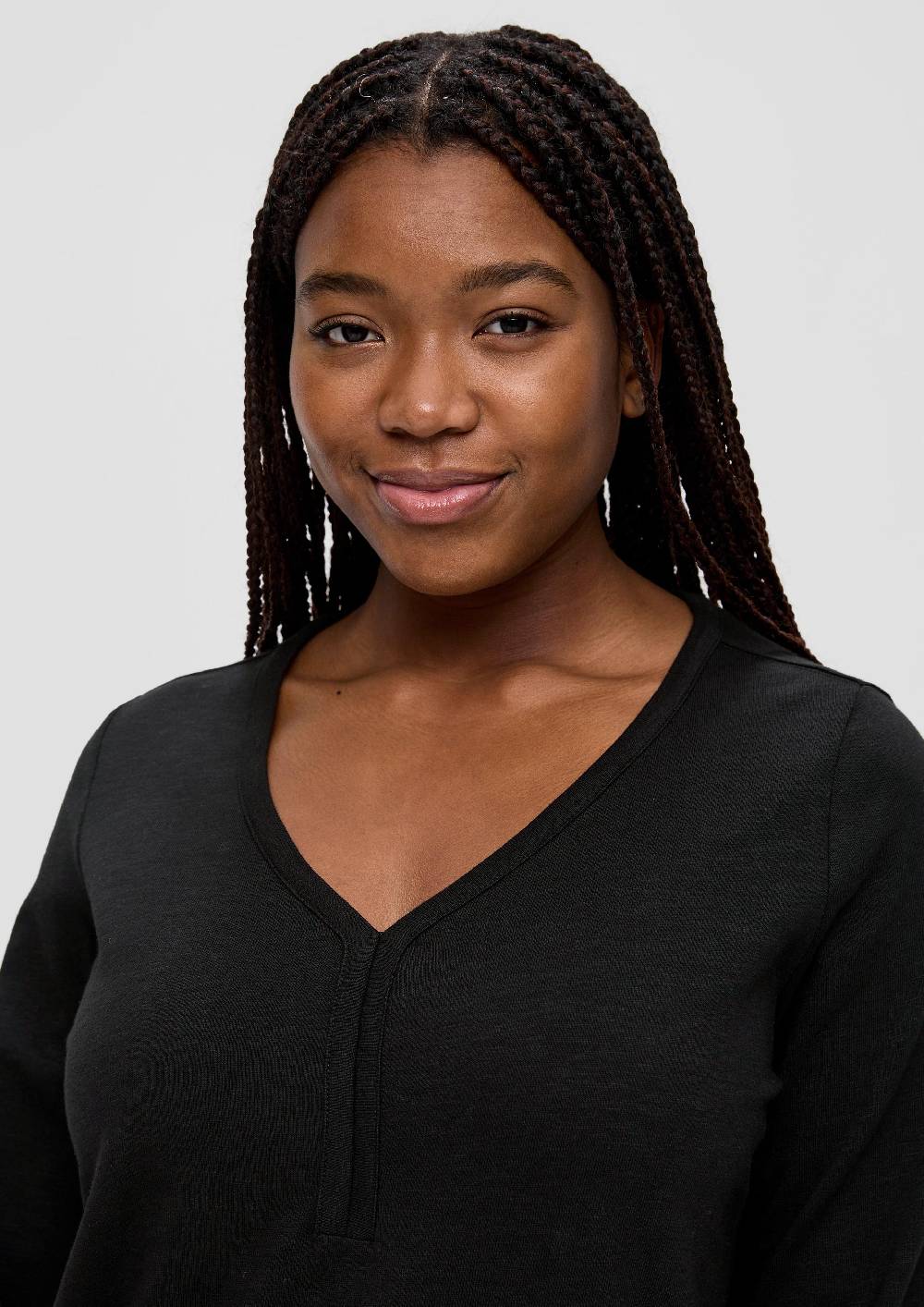 S.Oliver Longsleeve Mit Flammgarnstruktur