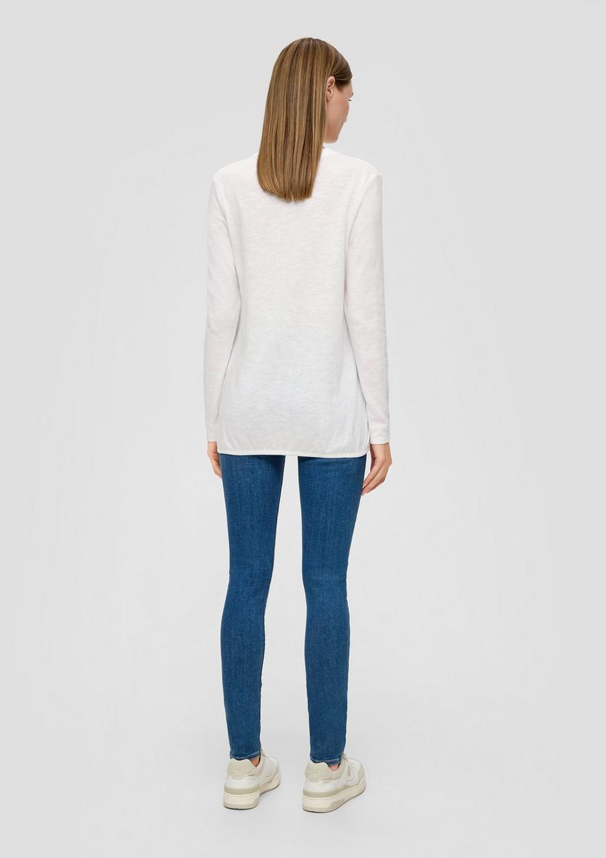 S.Oliver Longsleeve Mit Flammgarnstruktur