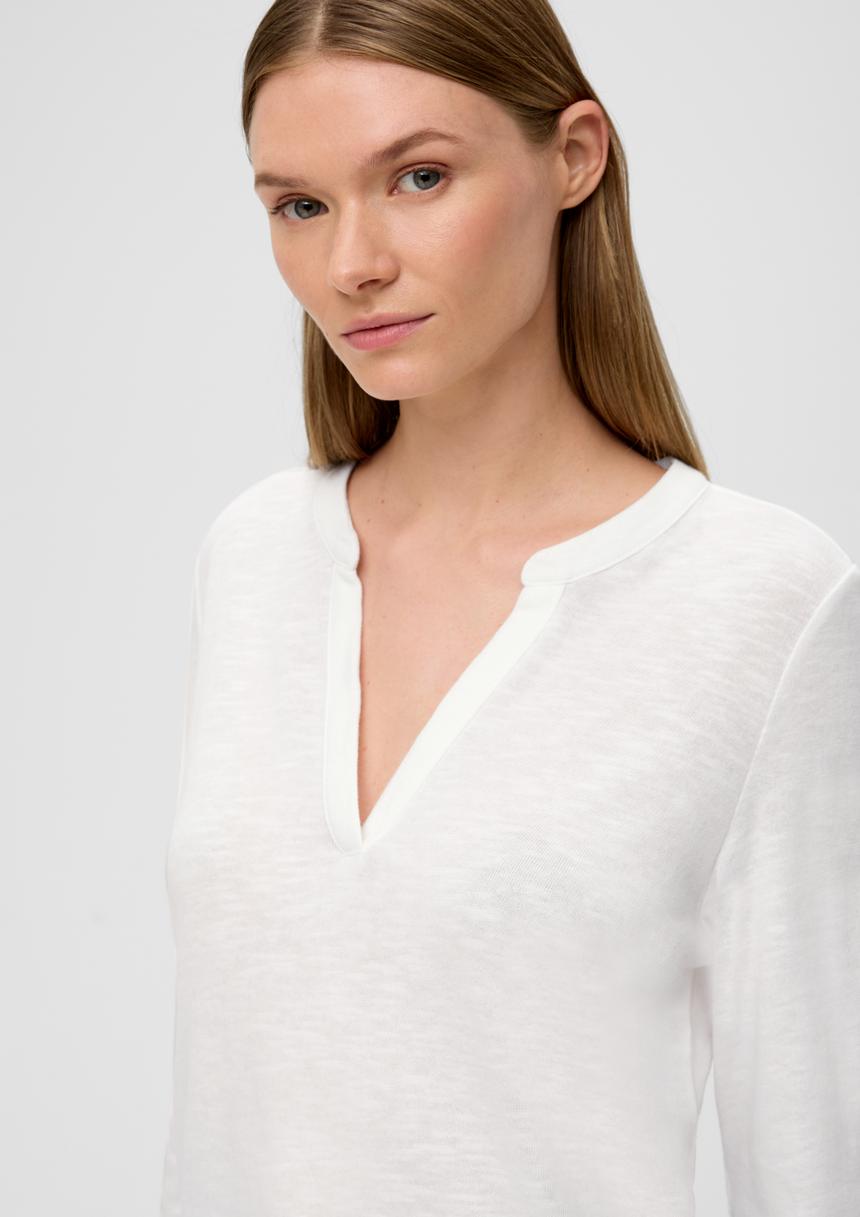 S.Oliver Longsleeve Mit Flammgarnstruktur